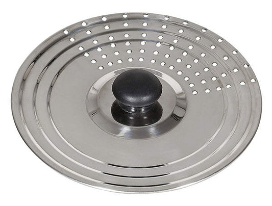 Karl Krüger 88408 Universaldeckel Edelstahl Ø 21 cm passend für Topf-/Pfannengrößen 16-18 und 20 cm / Spritzschutz - Deckel