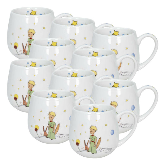 10er SET KÖNITZ 1111432362 Kuschelbecher 420 ml LE PETIT PRINCE - Secret (Französisch), Porzellan
