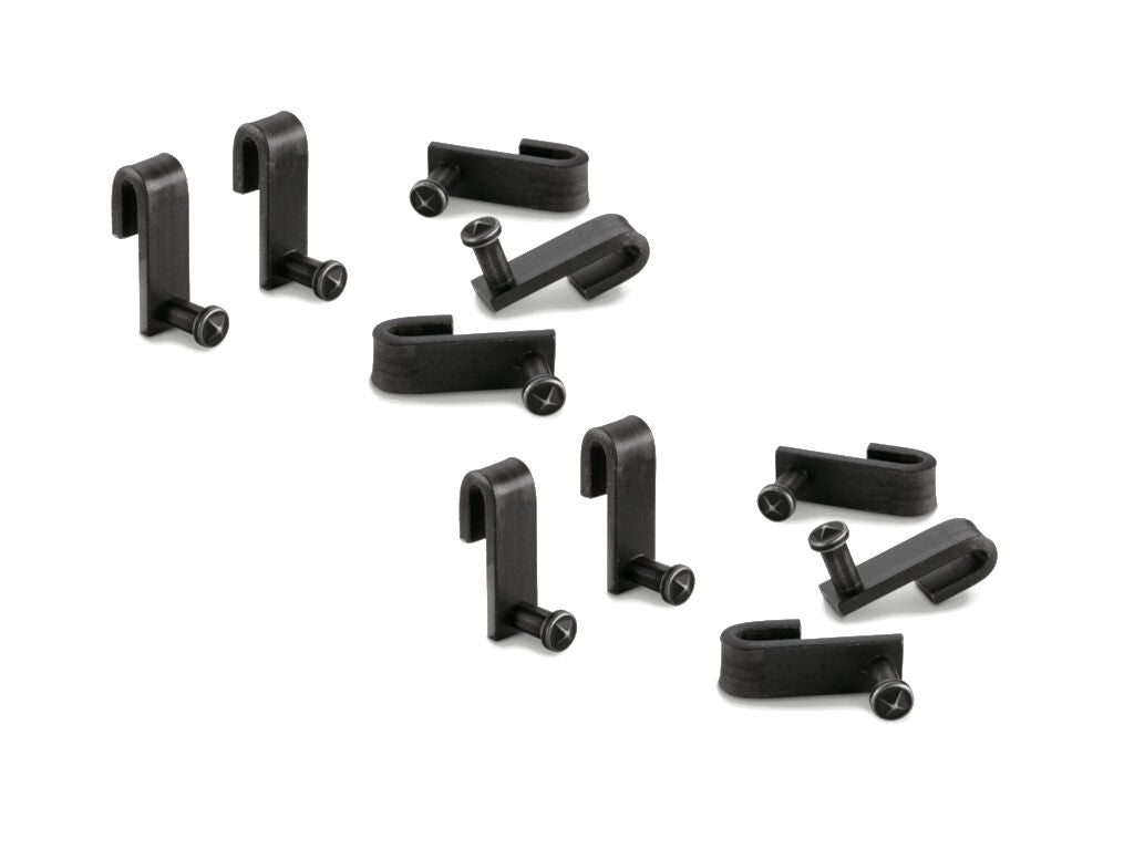 10er SET NABER 8042106 Cast Haken, Relingsystem, anthrazit