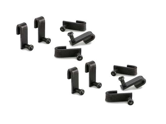 10er SET NABER 8042106 Cast Haken, Relingsystem, anthrazit
