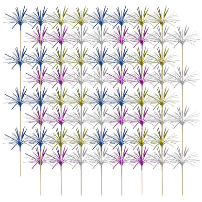 10er SET METALTEX 257816080 Deko-Picker "Feuerwerk", 24 Stück / Partypicker