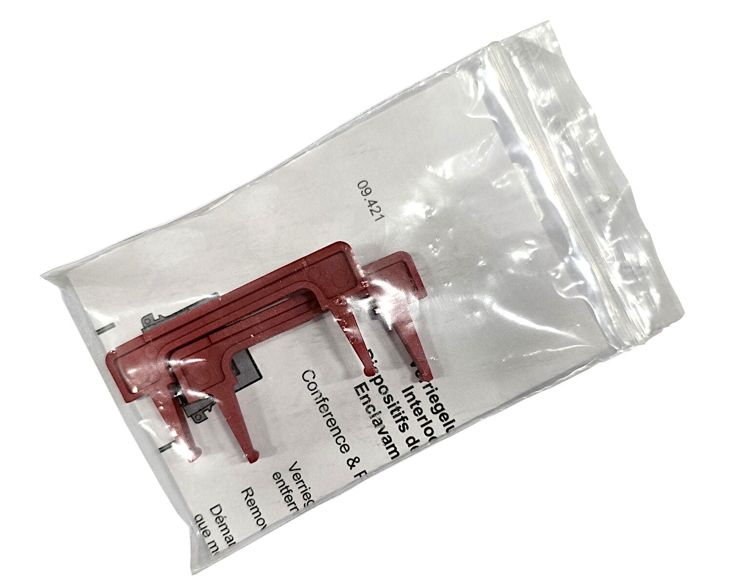 BACHMANN 918.000 Verriegelung rot Endkappen 2er Set für POWER FRAME COVER Einbausteckdosen / Zubehör / Ersatzteil – Bild 2