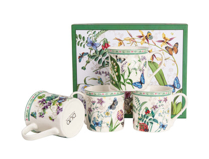 DUO 4er-Set Becher FLOWER DREAM, 400 ml, New Bone China Porzellan, in Geschenkbox