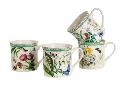 DUO 4er-Set Becher FLOWER DREAM, 400 ml, New Bone China Porzellan, in Geschenkbox – Bild 4