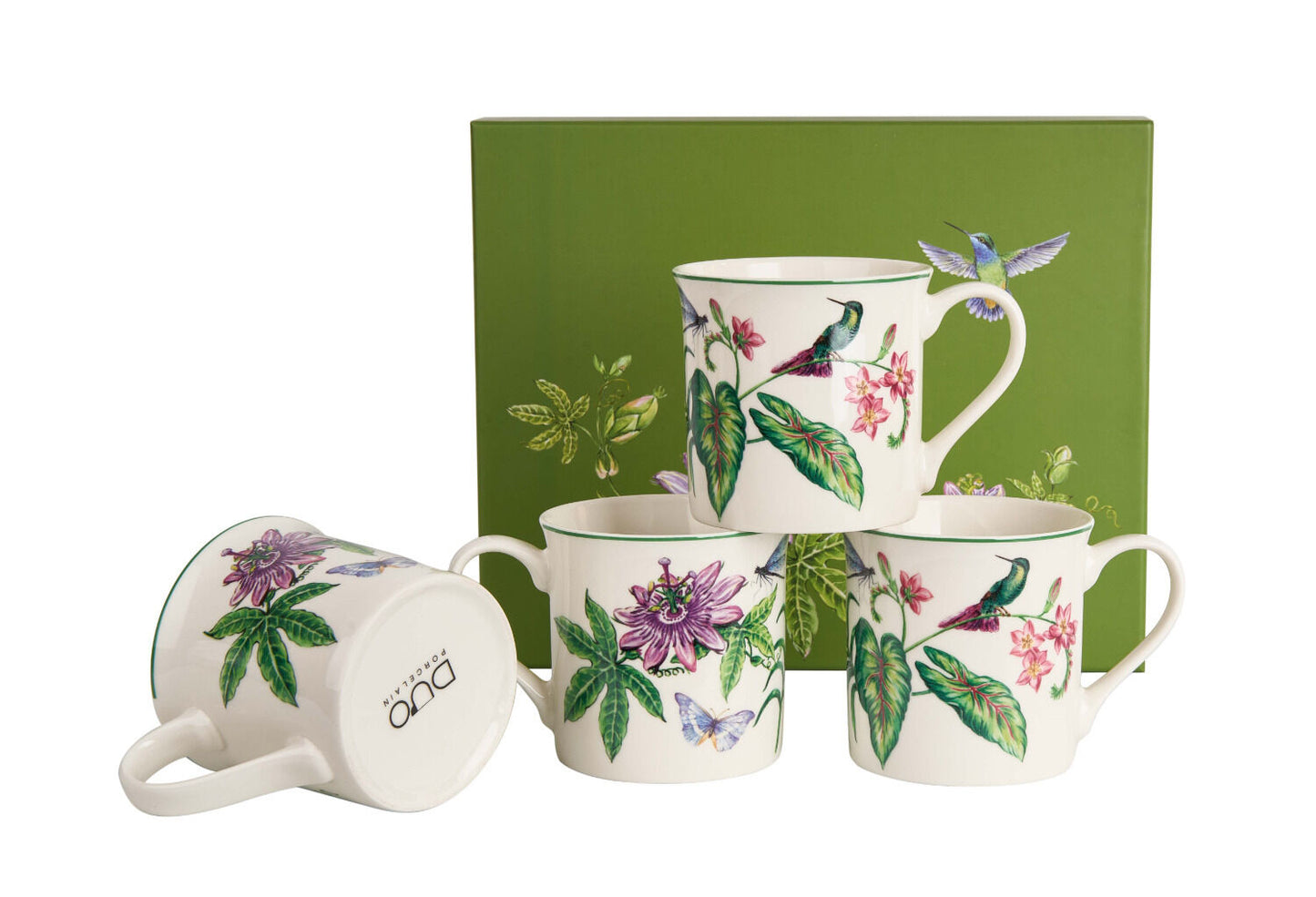 DUO 4er-Set Becher SOUND OF PARADISE, 400 ml, New Bone China Porzellan, in Geschenkbox