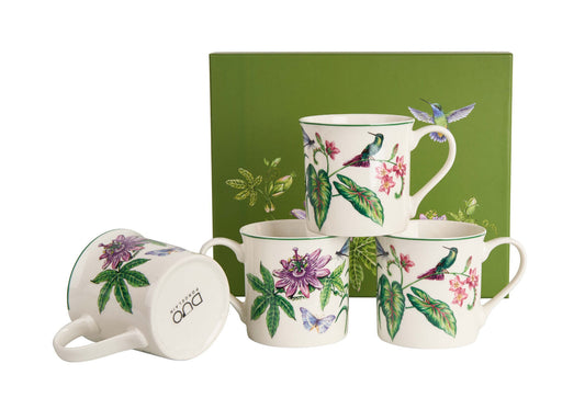 DUO 4er-Set Becher SOUND OF PARADISE, 400 ml, New Bone China Porzellan, in Geschenkbox