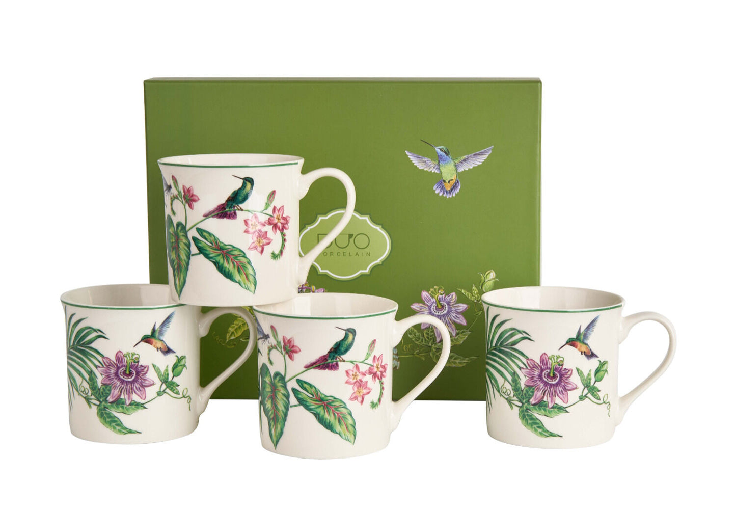DUO 4er-Set Becher SOUND OF PARADISE, 400 ml, New Bone China Porzellan, in Geschenkbox – Bild 2