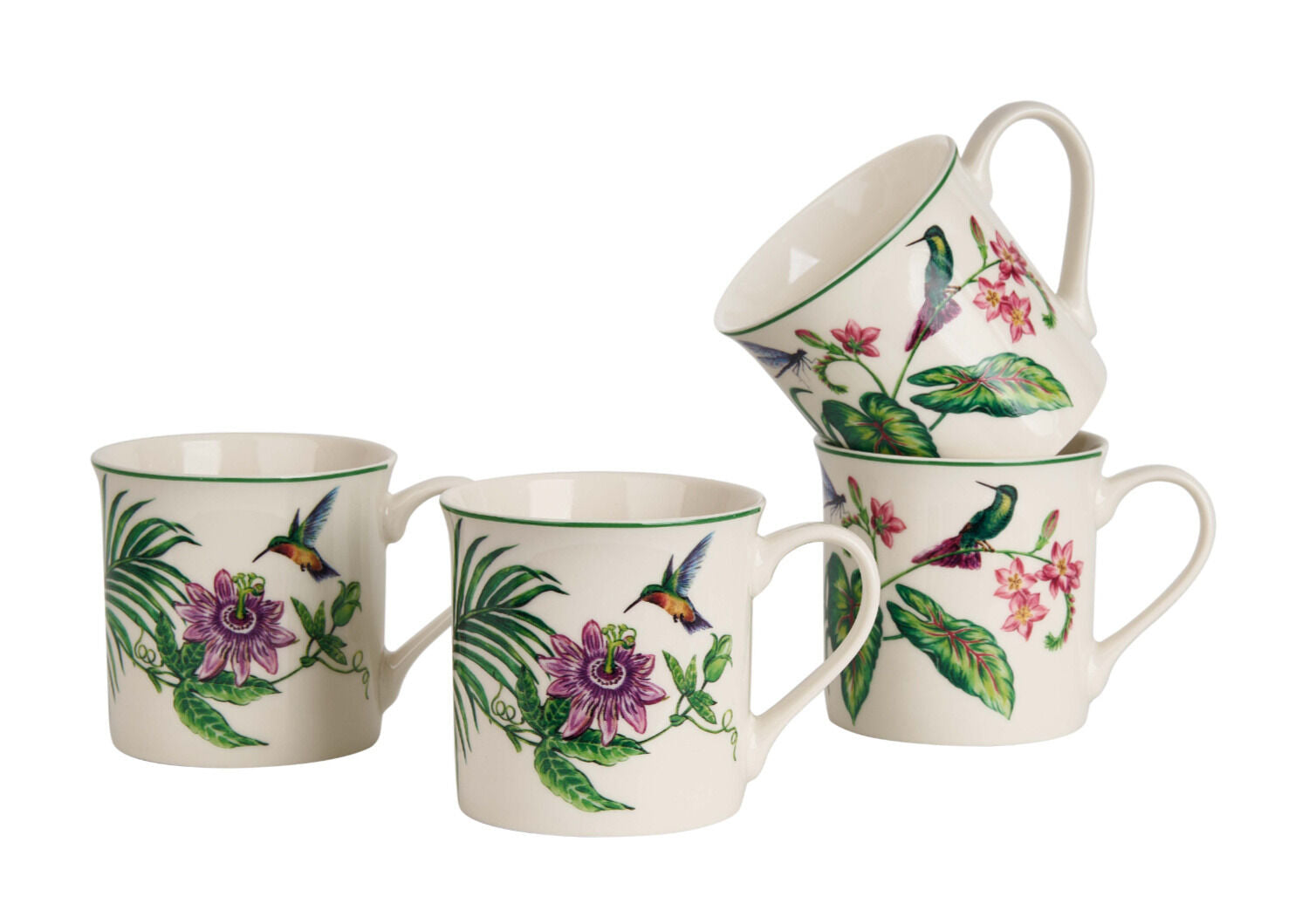 DUO 4er-Set Becher SOUND OF PARADISE, 400 ml, New Bone China Porzellan, in Geschenkbox – Bild 4