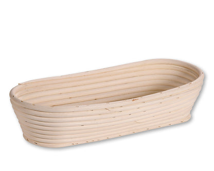 KESPER 19633 Brot- & Gärkorb aus Rattan, oval, 35 x 15 cm, Textilfutter abnehmbar / Gärkörbchen