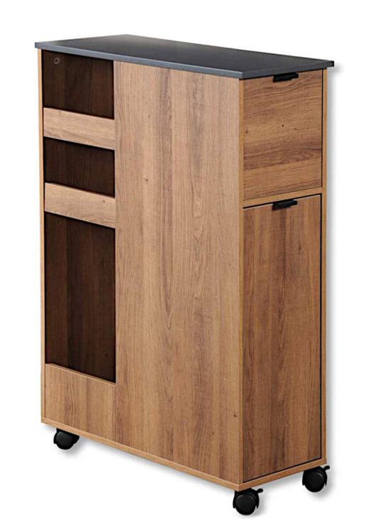 KESPER Nischenregal 24851-13 Spanplatte Holzdekor mit Lenkrollen / Servierwagen