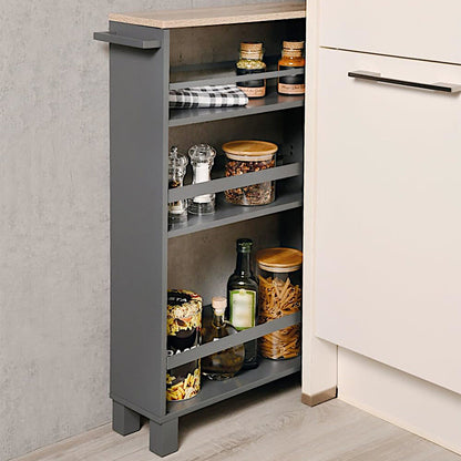 KESPER 24856-13 Nischenregal, grau aus FSC-zertifizierte Spanplatte / Regal / Rollregal