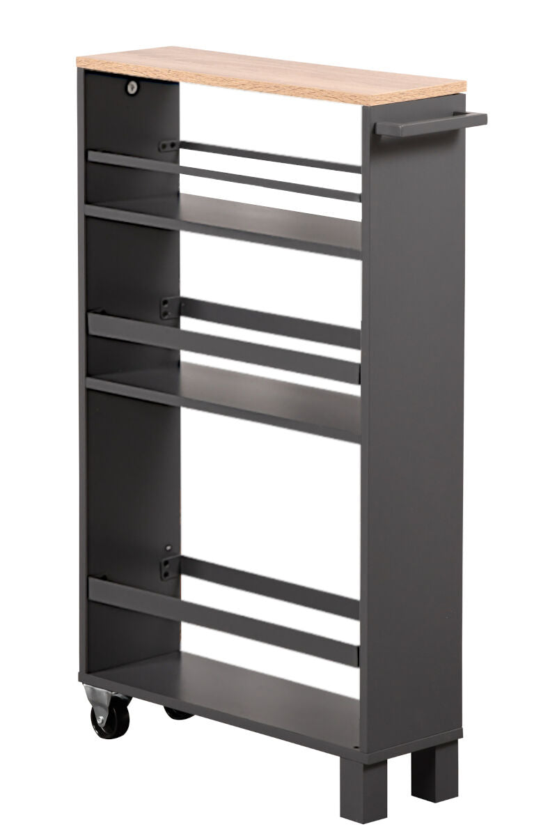 KESPER 24856-13 Nischenregal, grau aus FSC-zertifizierte Spanplatte / Regal / Rollregal