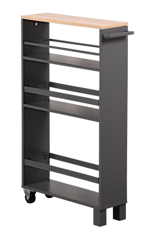 KESPER 24856-13 Nischenregal, grau aus FSC-zertifizierte Spanplatte / Regal / Rollregal