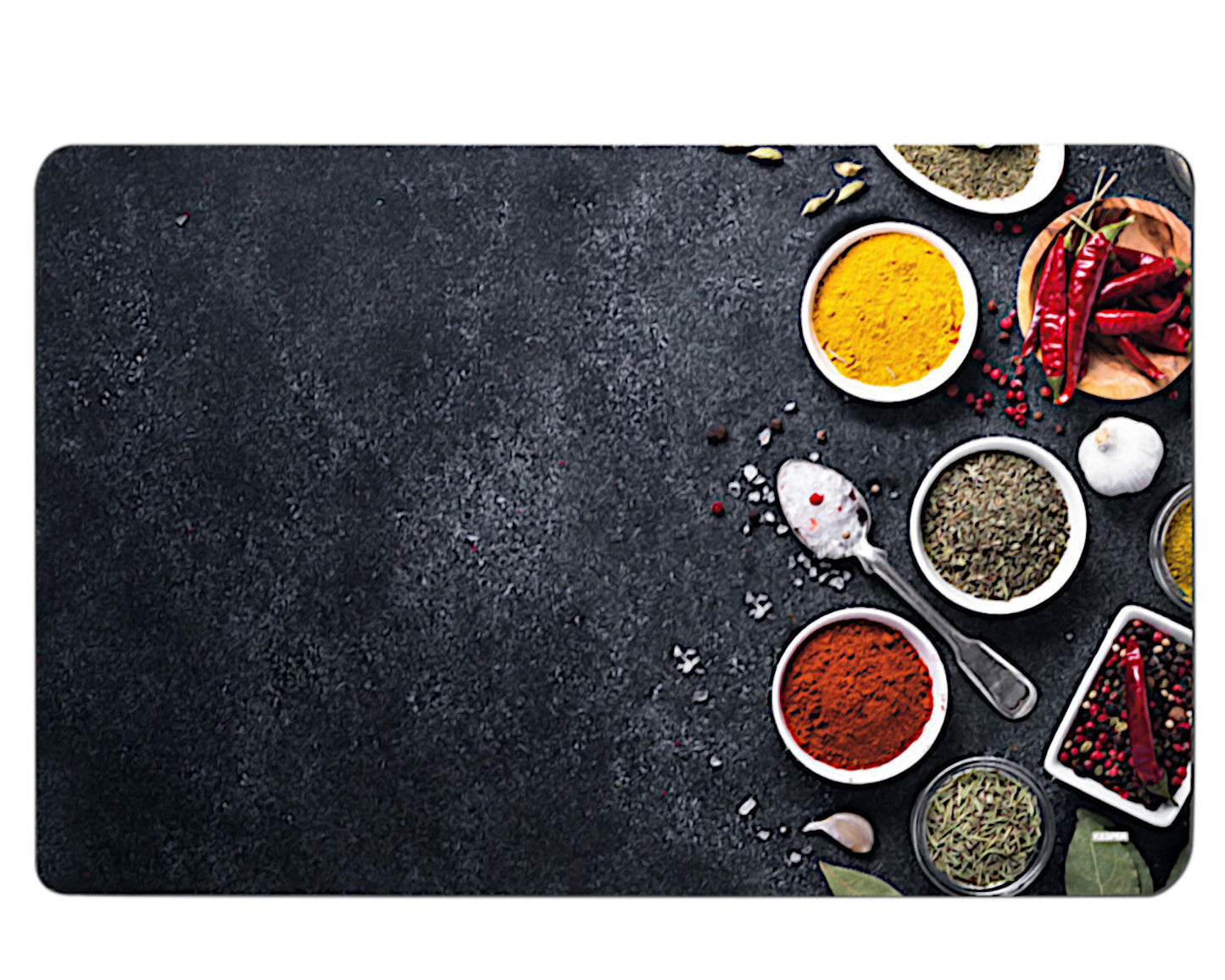 KESPER 36362 Glas-Schneideplatte 29,5 x 19 cm Motiv SPICES