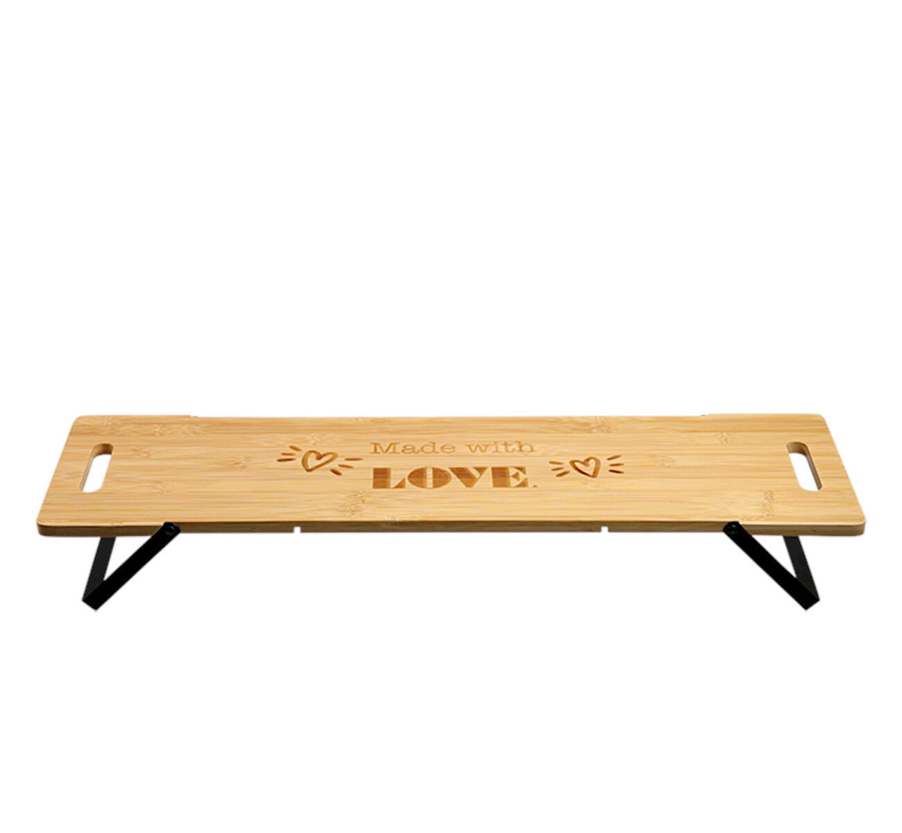 KESPER 58386 Brett mit Ständer, Bambus FSC-zertifiziert, 67 x 19 cm / Servierbrett