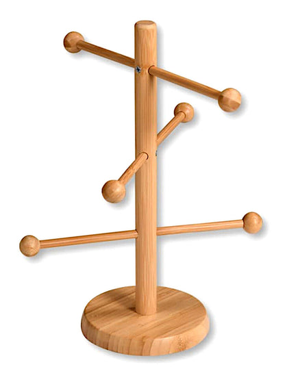 KESPER Brez'n- und Wurstständer 6-armig Höhe 37 cm aus Bambus / Brezelständer