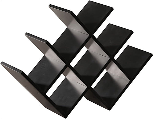 KESPER Weinregal 69232 aus zertifiziertem MDF schwarz für 8 Flaschen / Weinflaschen-Regalsystem