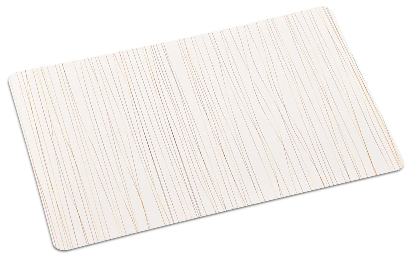 KESPER Platzset WEISS MIT GOLDSTREIFEN aus Polypropylen / Untersetzer / Trend