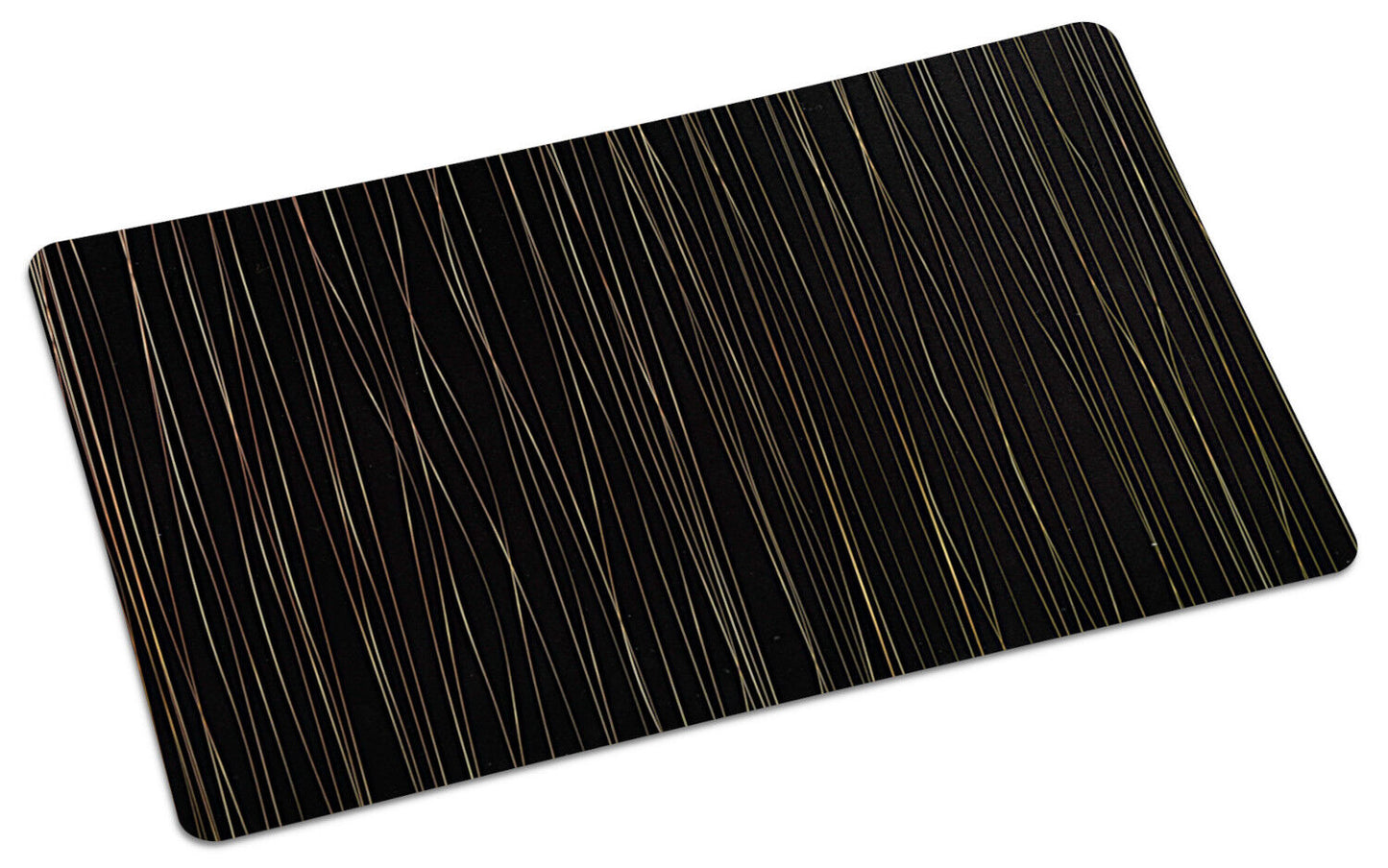 KESPER Platzset SCHWARZ MIT GOLDSTREIFEN aus Polypropylen / Untersetzer / Trend