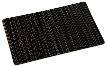 KESPER Platzset SCHWARZ MIT GOLDSTREIFEN aus Polypropylen / Untersetzer / Trend