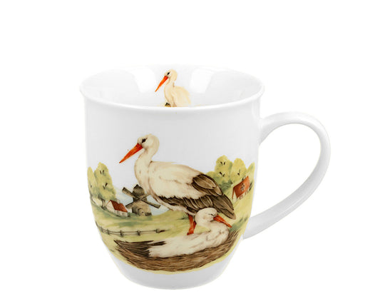 DUO World of Birds Becher 400 ml WHITE STORK New Bone China Porzellan – Bild 3