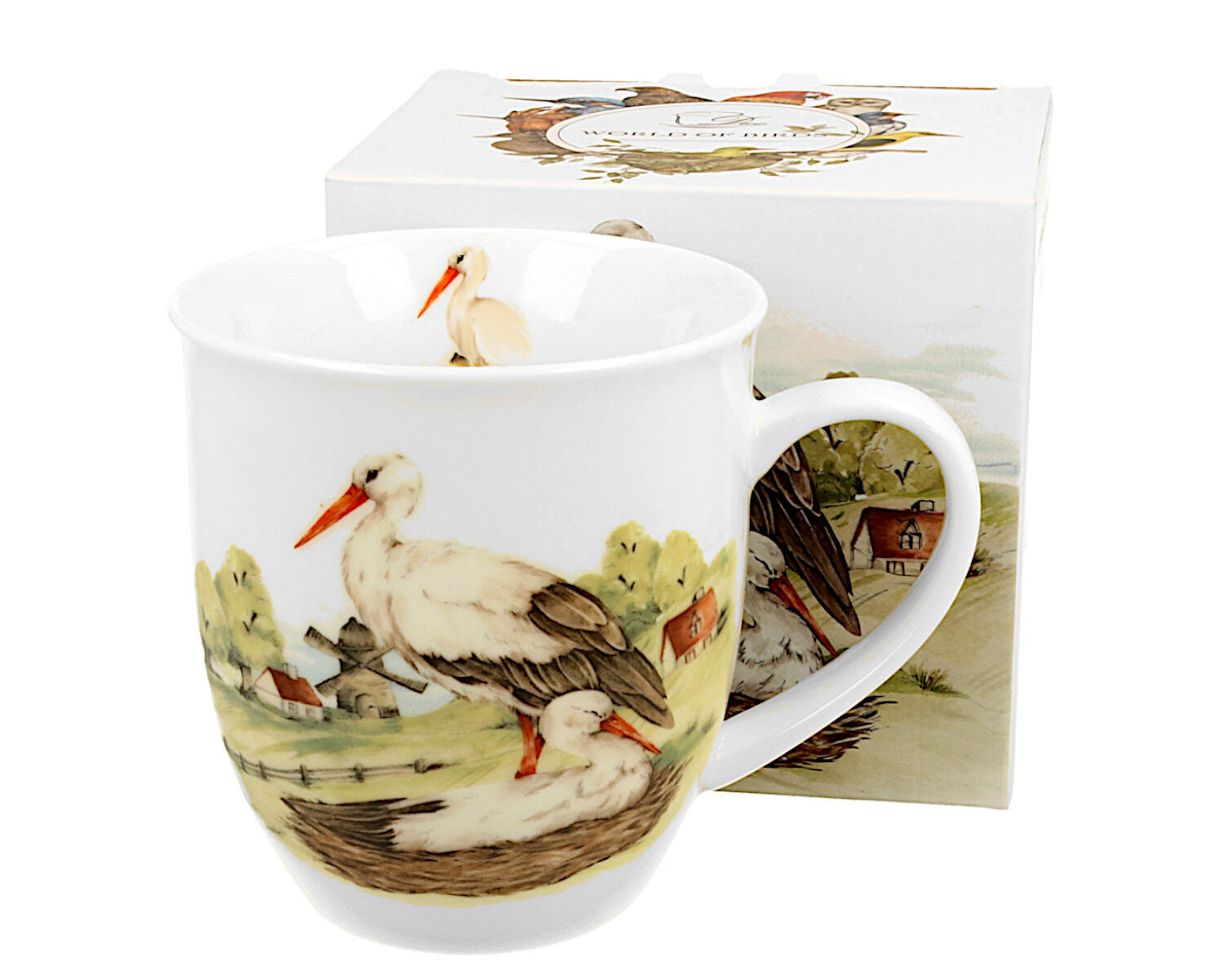 DUO World of Birds Becher 400 ml WHITE STORK New Bone China Porzellan – Bild 4