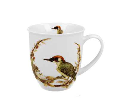 DUO World of Birds Becher 400 ml EUROPEAN GREEN WOODPECKER New Bone China Porzellan – Bild 3
