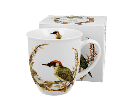 DUO World of Birds Becher 400 ml EUROPEAN GREEN WOODPECKER New Bone China Porzellan – Bild 4