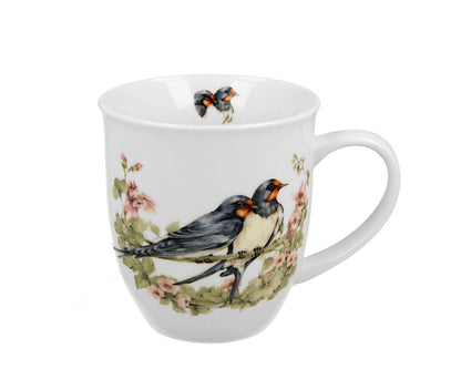 10er SET DUO World of Birds Becher 400 ml BARN SWALLOW (Rauchschwalbe) New Bone China Porzellan – Bild 2