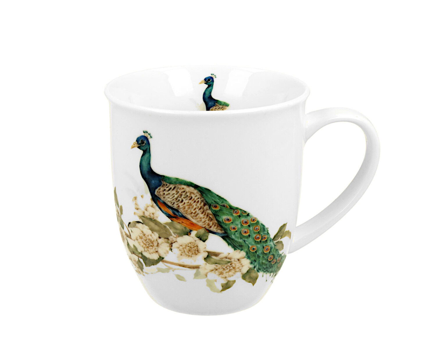 10er SET DUO World of Birds Becher 400 ml PEACOCK New Bone China Porzellan – Bild 2