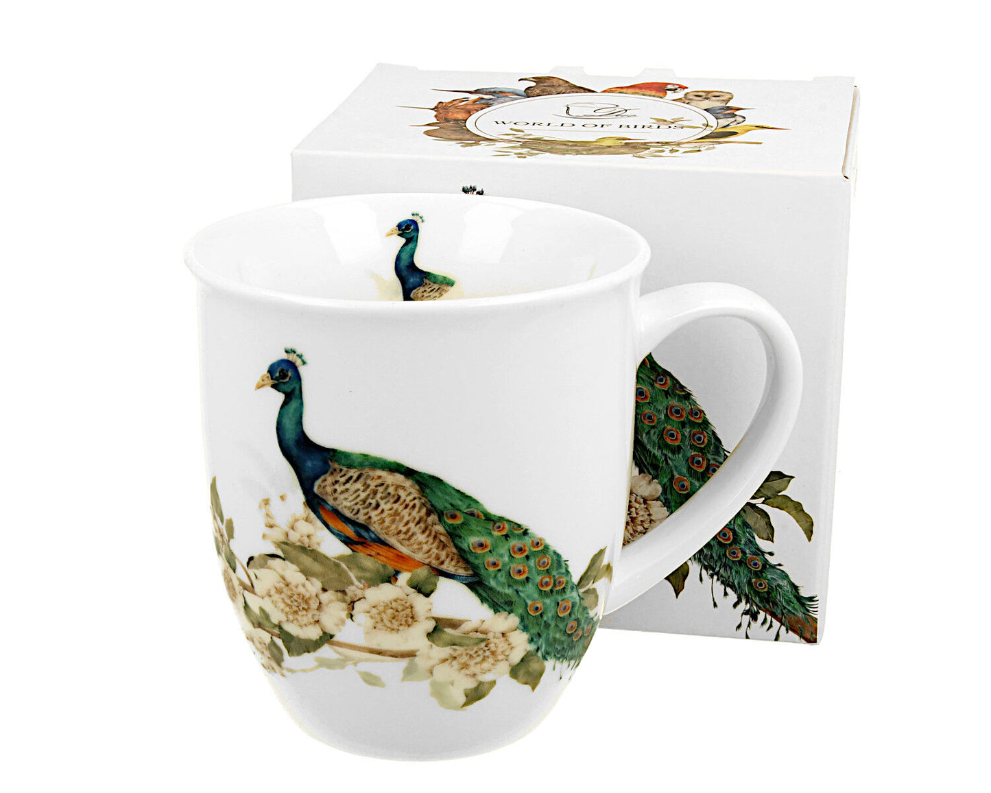 DUO World of Birds Becher 400 ml PEACOCK New Bone China Porzellan – Bild 4