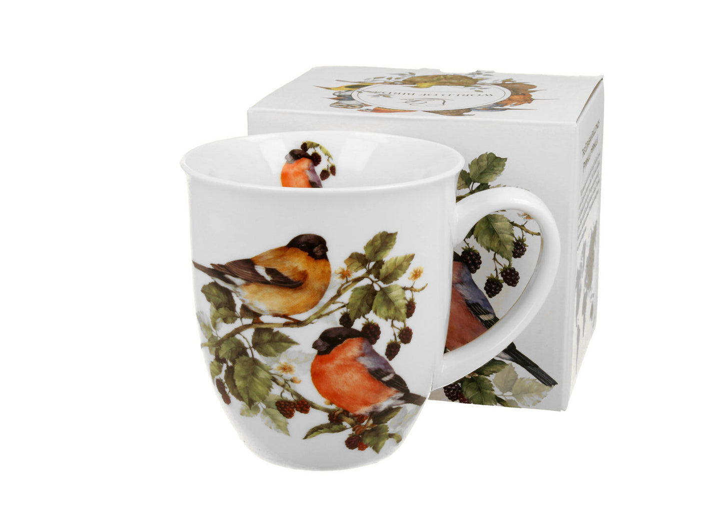 DUO World of Birds Becher 400 ml THE EURASIAN BULLFINCH (Eurasischer Dompfaff) New Bone China Porzellan