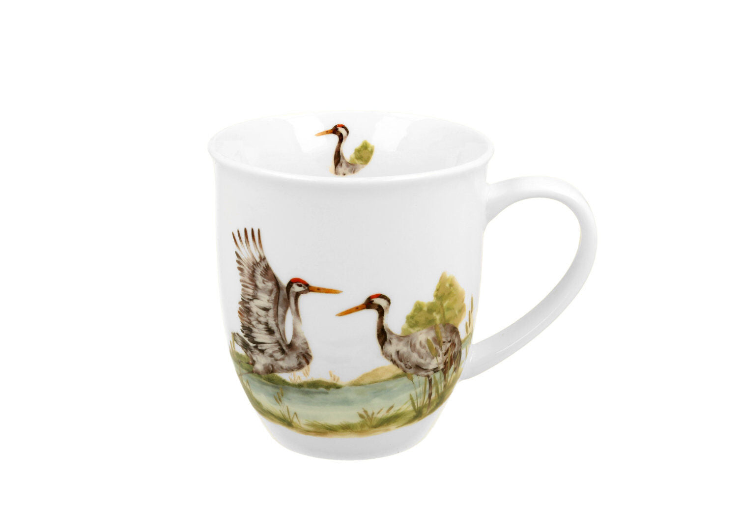 DUO World of Birds Becher 400 ml COMMON CRANES (Kraniche) New Bone China Porzellan – Bild 2
