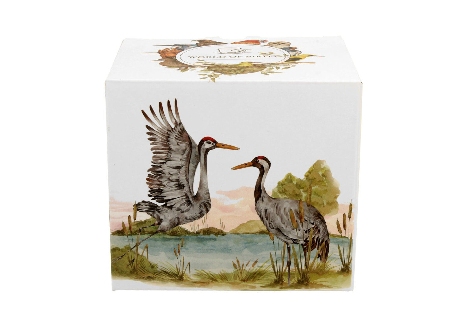 DUO World of Birds Becher 400 ml COMMON CRANES (Kraniche) New Bone China Porzellan – Bild 3