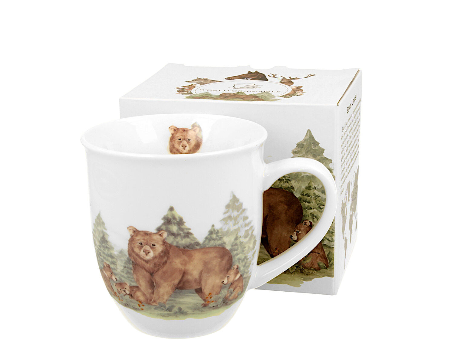 10er SET DUO WORLD OF ANIMALS Becher 400 ml BEARS New Bone China Porzellan – Bild 3