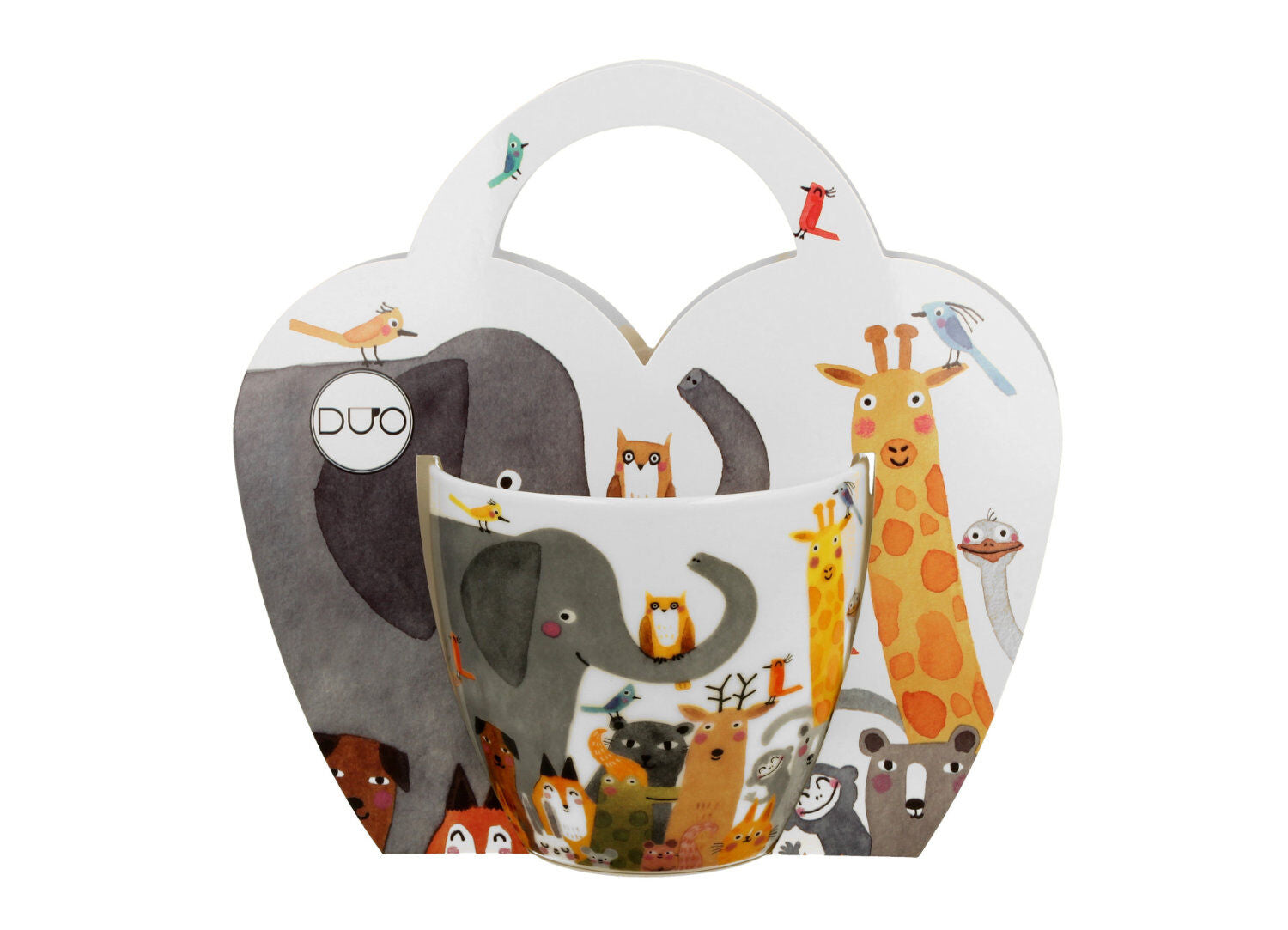 10er SET DUO Dogs World Becher 460 ml ANIMALS in Tragetasche, New Bone China Porzellan – Bild 3