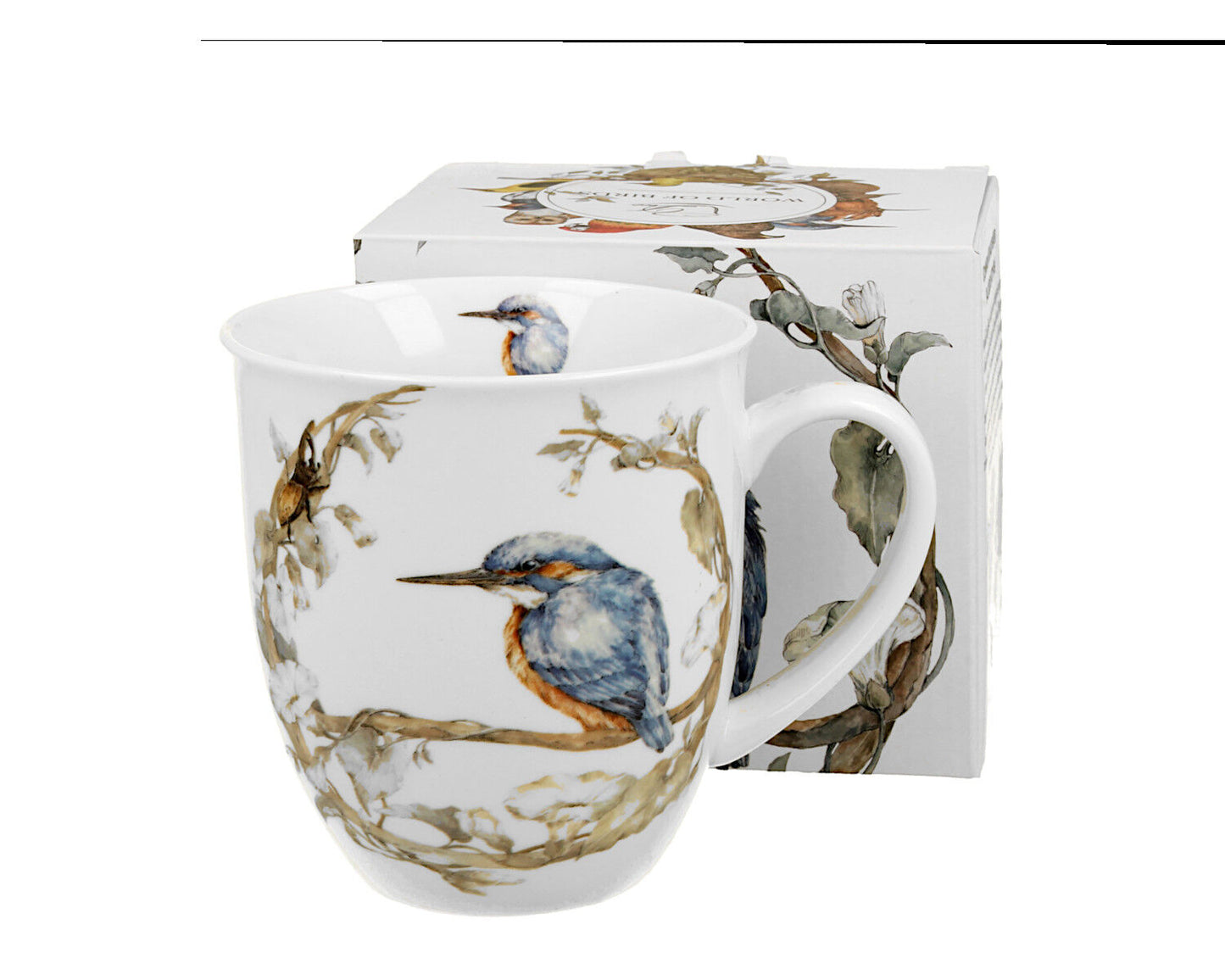 DUO World of Birds Becher 650 ml COMMON KINGFISHER (Eisvogel) New Bone China Porzellan – Bild 6