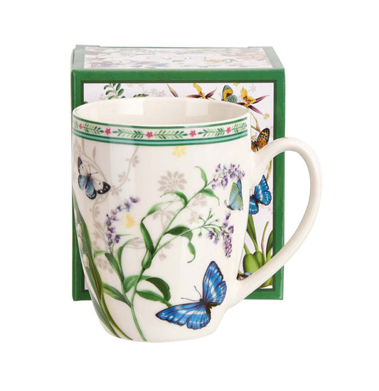 DUO Klassischer Becher FLOWER DREAM, 360 ml, New Bone China Porzellan, in Geschenkbox