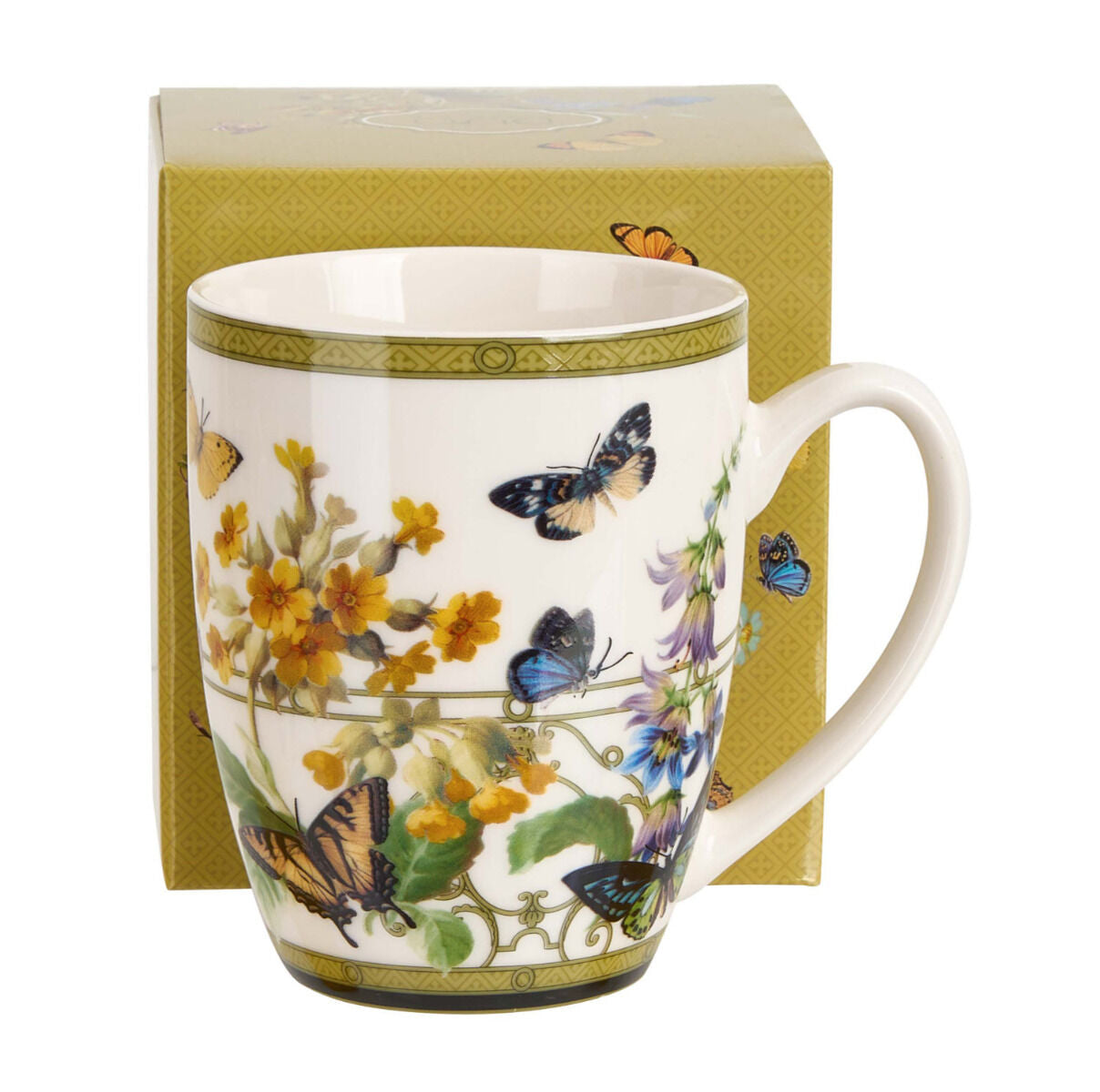 DUO Klassischer Becher FLORAL RHAPSODY, 360 ml, New Bone China Porzellan, in Geschenkbox