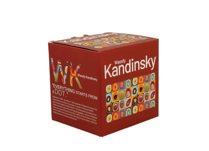 DUO ART GALLERY Klassischer Becher 360 ml SQUARES WITH CIRCLES inspired by W. Kandinsky, New Bone China Porzellan – Bild 3