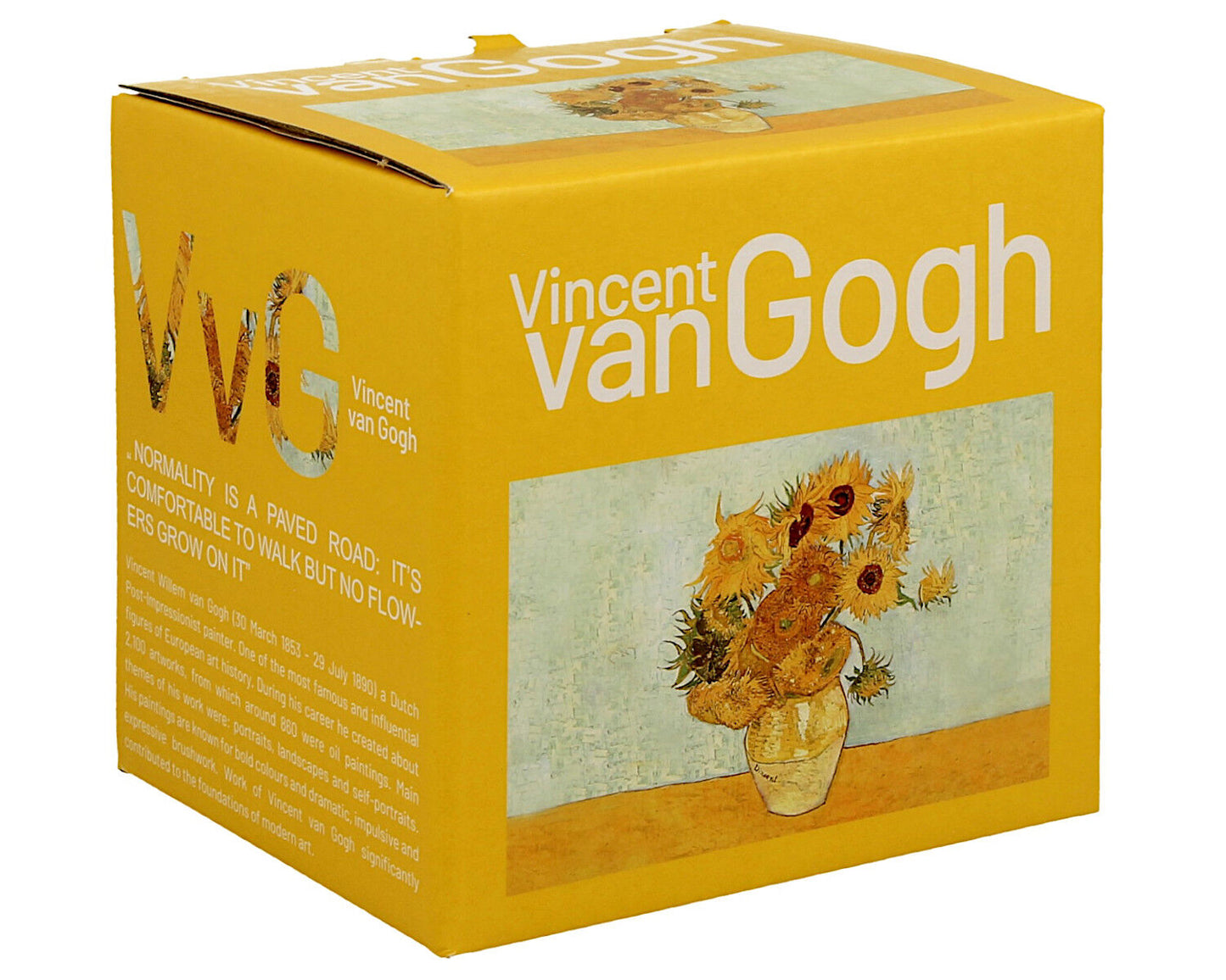 DUO ART GALLERY Klassischer Becher 360 ml SUNFLOWERS inspired by Van Gogh New Bone China Porzellan – Bild 3