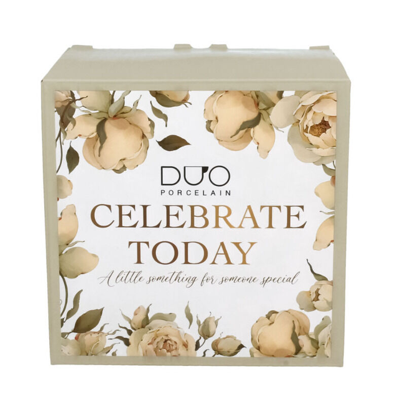 DUO Becher mit Fuß ENGLISH ROSES WHITE, 500 ml, New Bone China Porzellan – Bild 3
