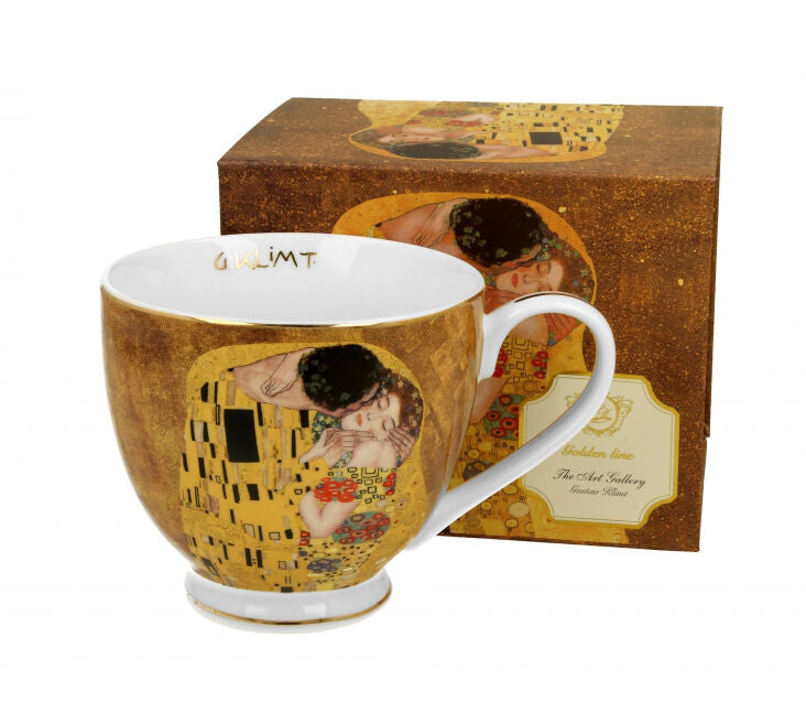 DUO GOLDEN LINE Becher mit Fuß 530 ml THE KISS CLASSIC inspired by KLIMT, New Bone China Porzellan – Bild 2