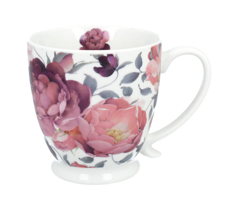 DUO Becher mit Fuß SPRING ROSES WHITE, 500 ml, New Bone China Porzellan