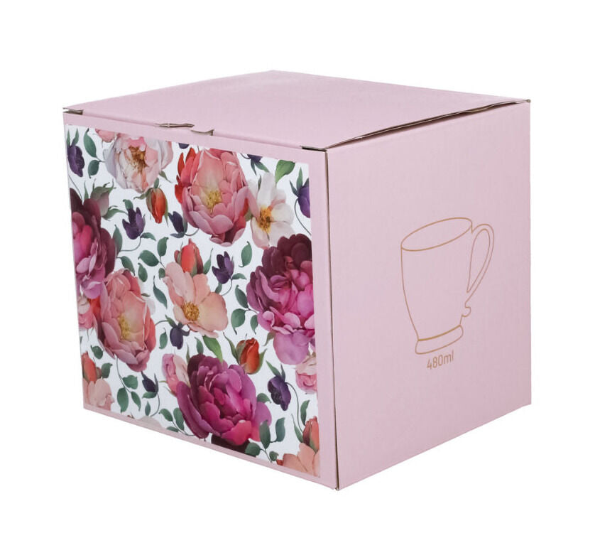 DUO Becher mit Fuß SPRING ROSES WHITE, 500 ml, New Bone China Porzellan – Bild 4