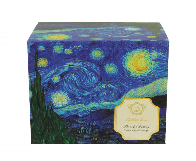 DUO GOLDEN LINE Becher mit Fuß 530 ml STARRY NIGHT inspired by Van Gogh, New Bone China Porzellan – Bild 4