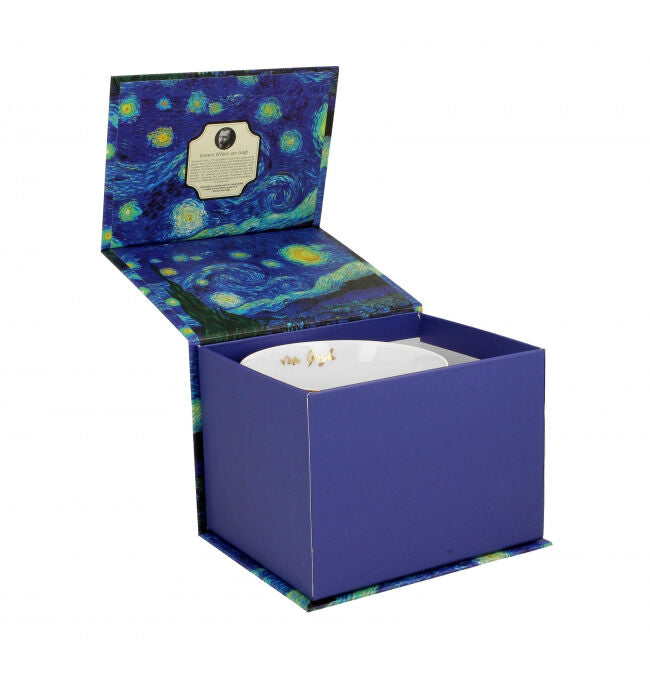 DUO GOLDEN LINE Becher mit Fuß 530 ml STARRY NIGHT inspired by Van Gogh, New Bone China Porzellan – Bild 3