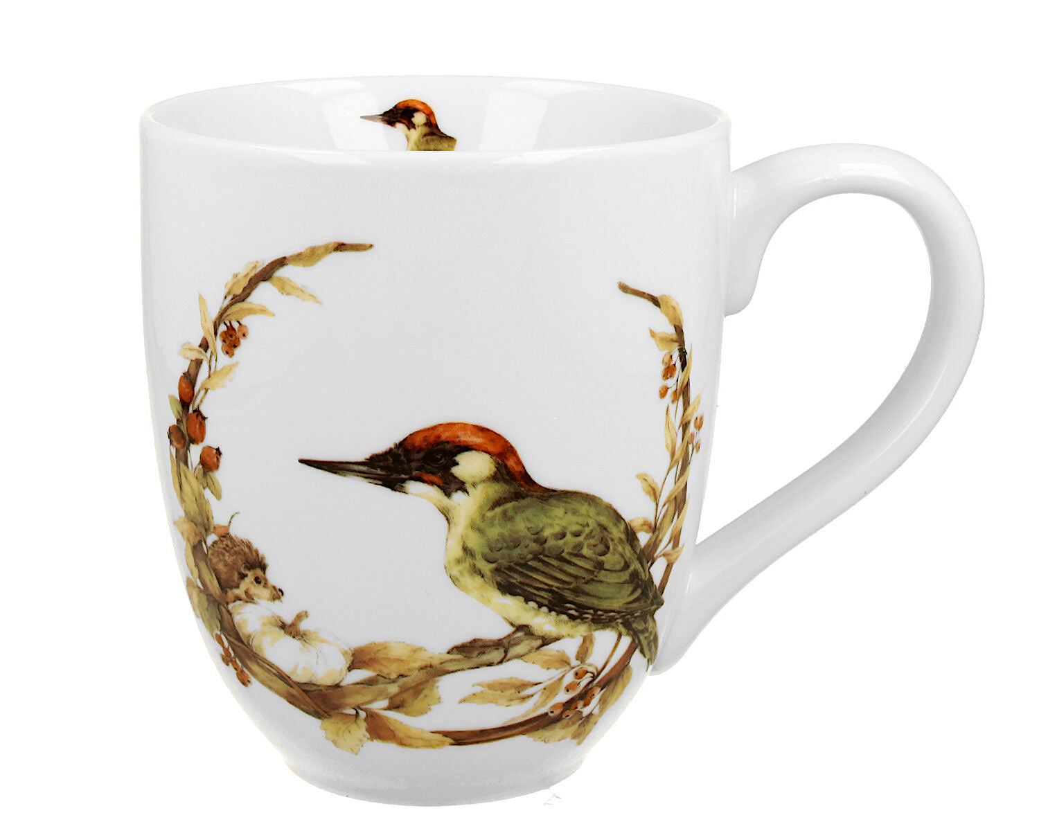 DUO World of Birds XXL Becher 1000 ml EUROPEAN GREEN WOODPECKER New Bone China Porzellan – Bild 3