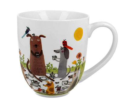 DUO Dogs World JUMBO XXL Becher 1000 ml DOGS PICNIC, New Bone China Porzellan