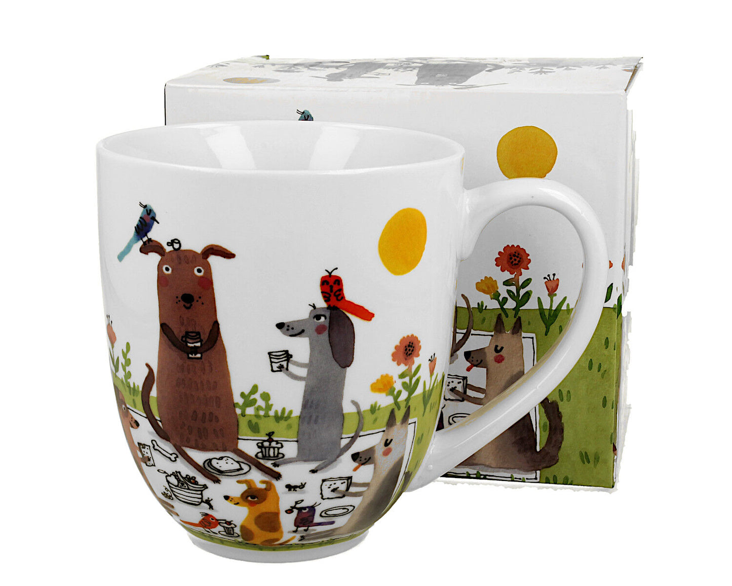 DUO Dogs World JUMBO XXL Becher 1000 ml DOGS PICNIC, New Bone China Porzellan – Bild 2